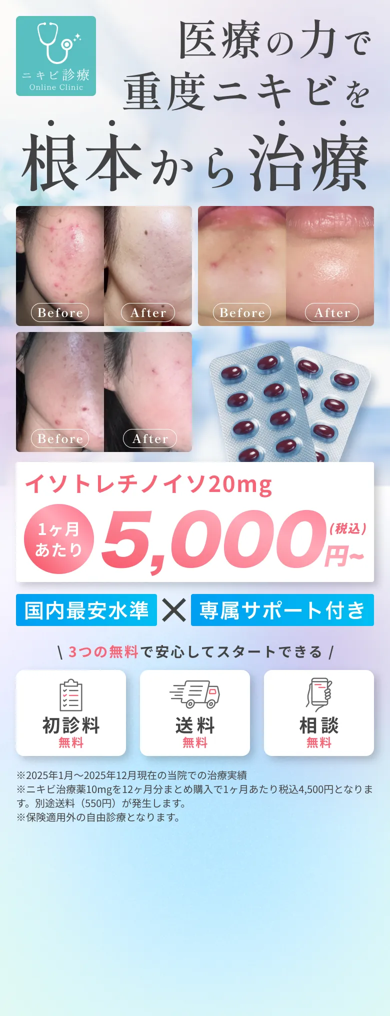 医療の力で重度ニキビを根本から治療